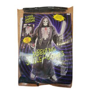 Bleeding Juggle Bones 7-Piece Animated Halloween Costume With Hooded Robe Bone G